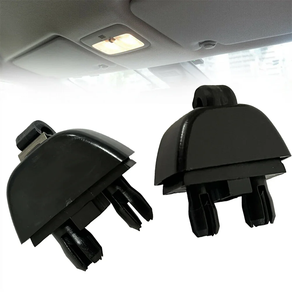 

Black Sun Visor Bracket Clip 1S0857561Y20 4F0857563 Anti-Corrosion Direct Replacement Nylon Plastic&Metal 2pcs