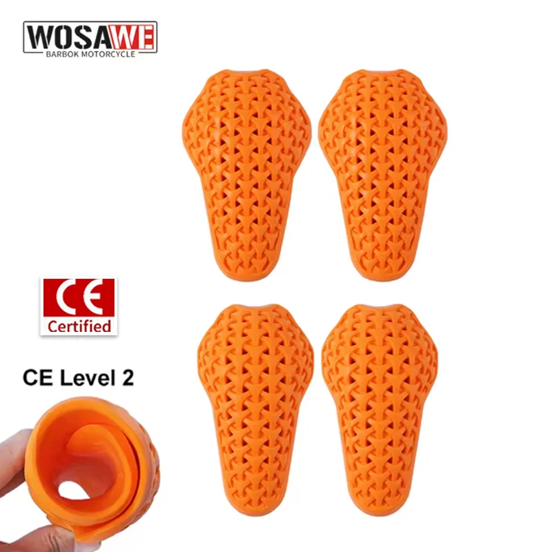 WOSAWE Motorcycle Shoulder Elbow Back Protection Pad Racing Safety Insert Armor Back Protector Pad Equipment for Racing SKiing