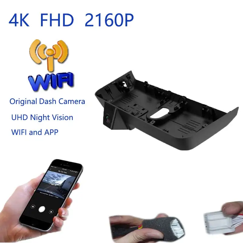 

4K Plug And Play Car Video Recorder Wifi DVR Dash Camera For Great Wall Haval H5 Meng Long HI4 102 2023 2024