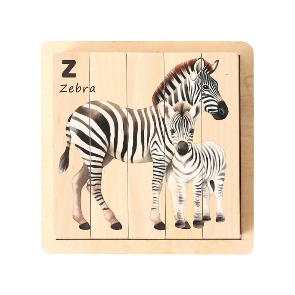 Puzzles d'animaux en bois correspondant Montessori thème Animal bloc Puzzle éducatif 4 en 1 Puzzle rotatif en bois préscolaire
