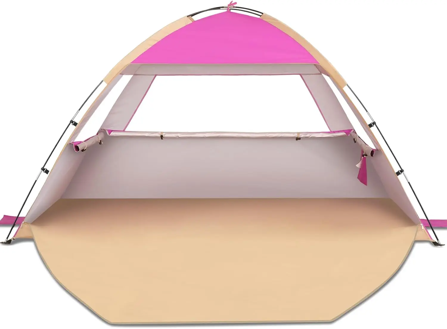 

Beach Tent Sun Shelter for 3 4 6 8 Person UPF 50 UV Protection Beach Canopy Lightweight and Easy Setup Cabana Portable Shade