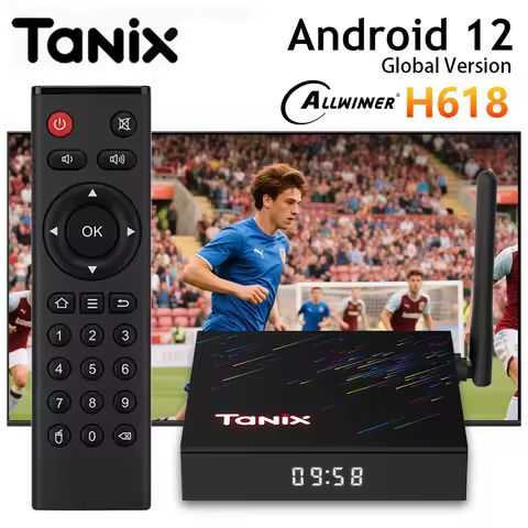 TANIX TX68 Android 12 Smart TV Box AV1 Allwinner H618 Wifi 6 4K HD 2.4G&amp;5G Wifi 2G16G Set Top Box 4G32G Media Player 4G64G