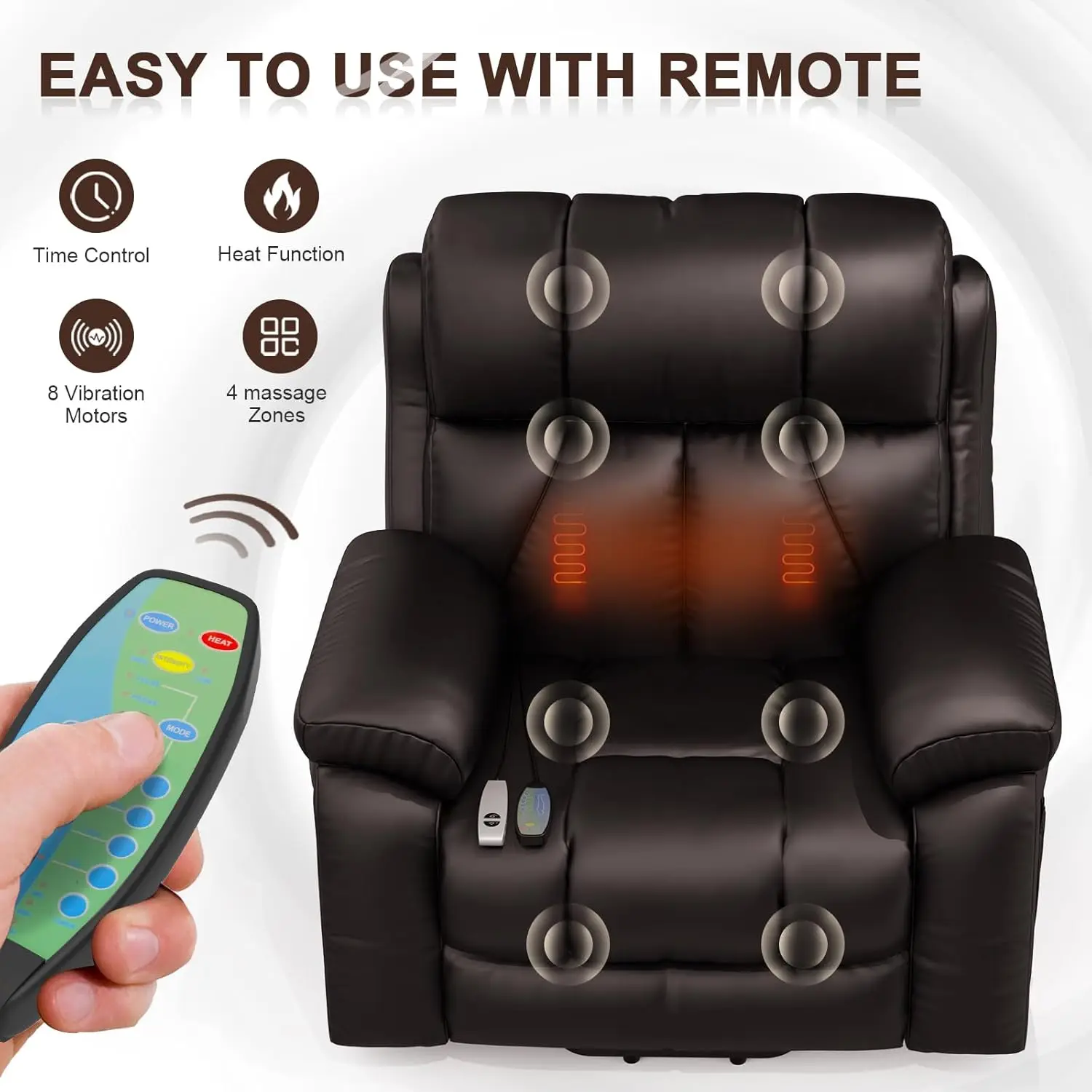 

Z Oversized Lift Chairs Recliner For Elderly With Massage And Heat Overstuffed Wide Recliners Recliner Chairs For Adults HeavyZ