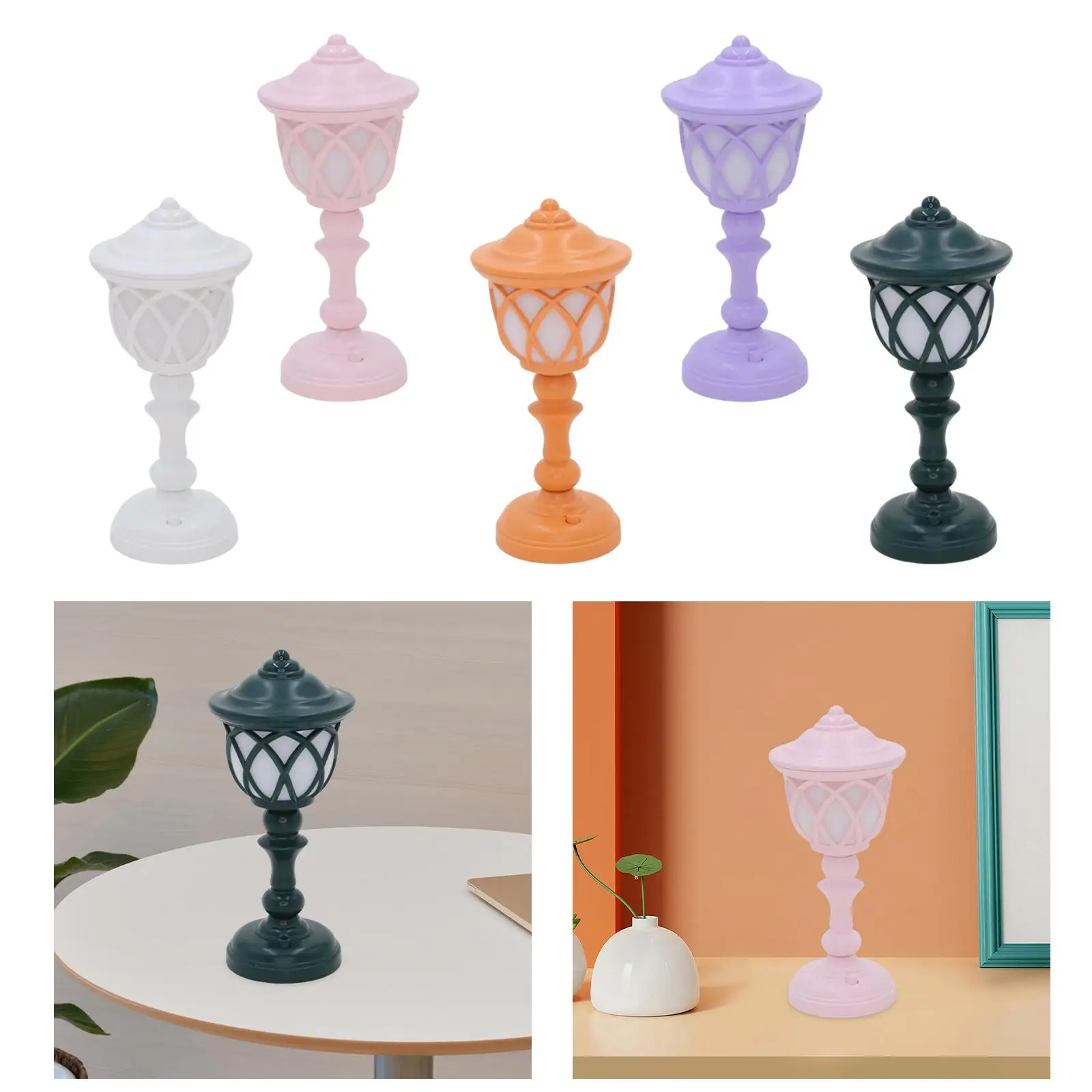 Mini Table Lamp Decorative LED Night Light Retro Style NightStand Lamp Desk Lamp for Bedroom Bedside Dorm Home Decoration