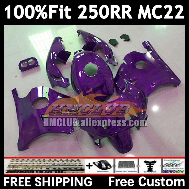 Injection Body For HONDA CBR 250RR CBR250RR 1990 1991 1992 dark purple 1993 1994 98No.207 MC22 CBR250 RR 95 96 97 98 99 Fairing