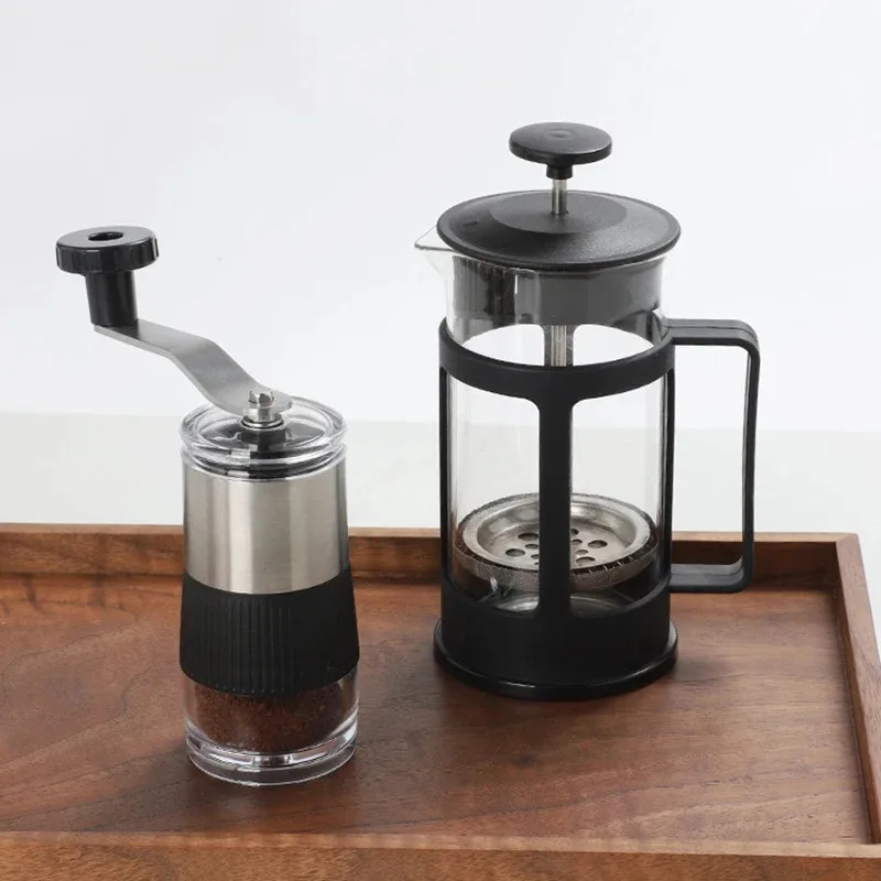 

New Mini Hand Shake Manual Grinding Convenient Stainless Steel Ceramic Core Coffee Bean Grinder Visual Coffee Machine