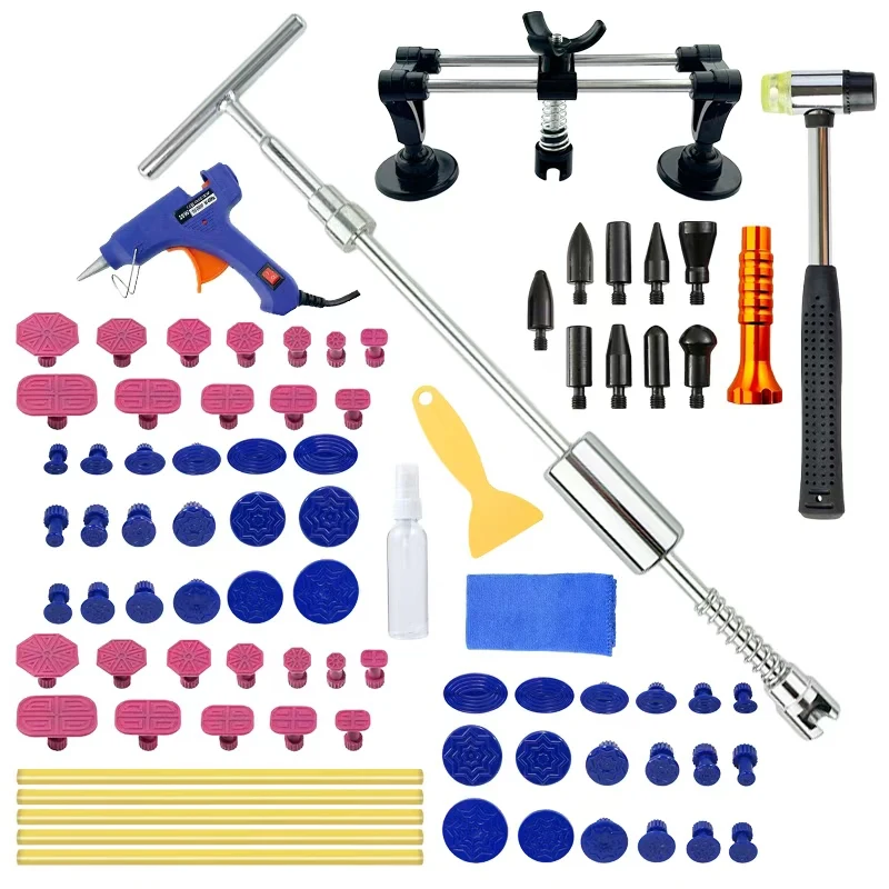 Auto Paintless Dent Repair Tools puller EU Plug Glue Gun T-shaped sliding hammer tool Car Dent Repair Kit General Motors Repair
