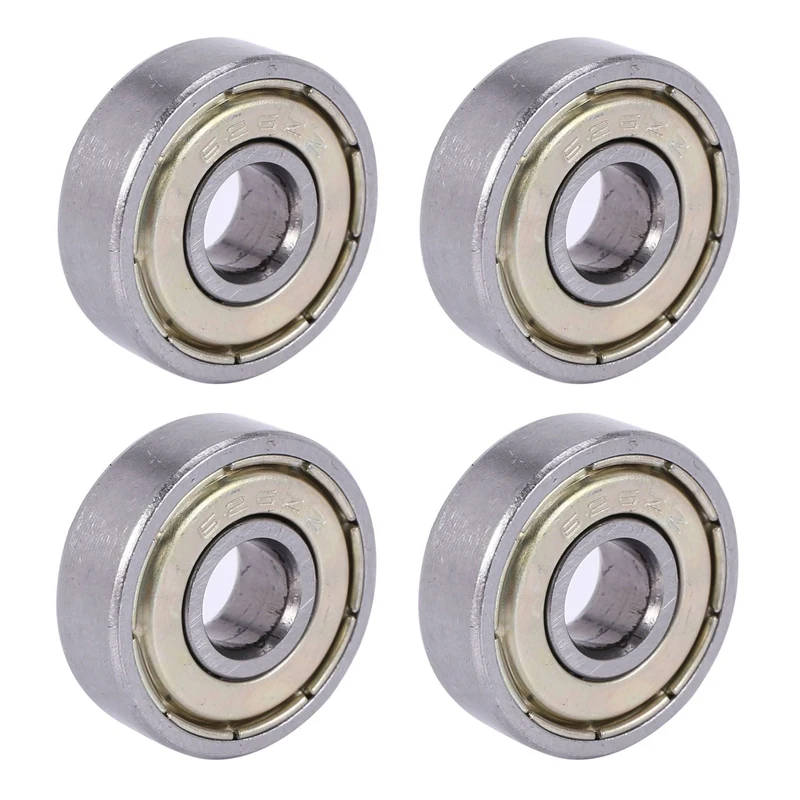 4X 626Z Double Sealed Ball Bearings 6X19x6mm Carbon Steel Silver