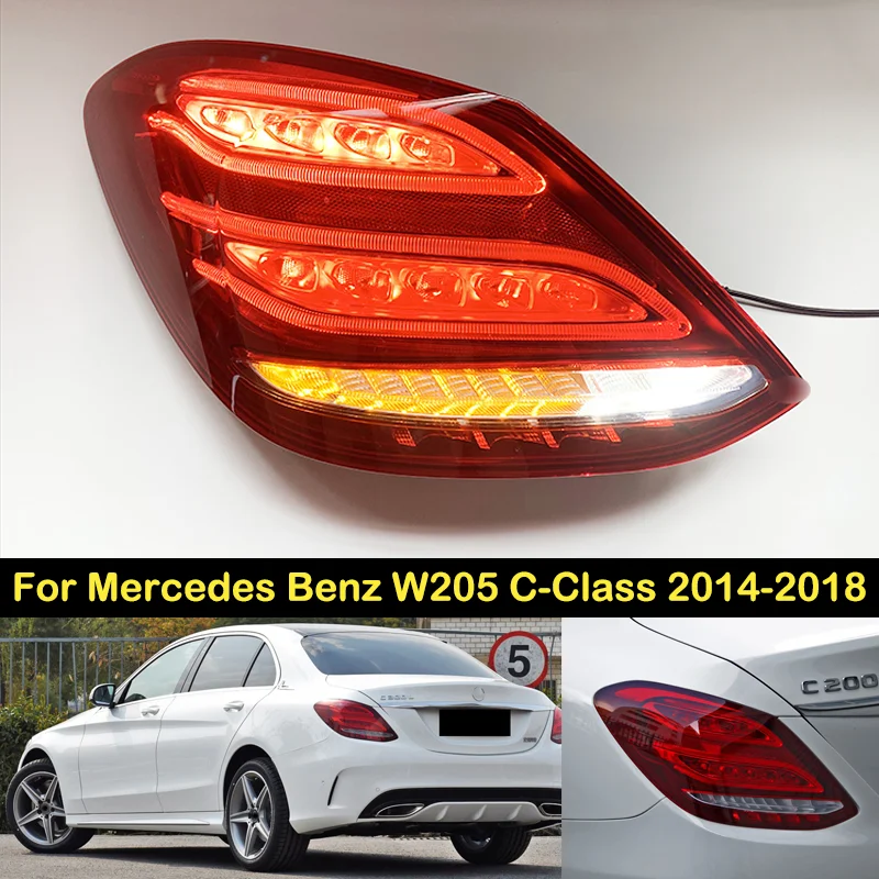 

DECHO Taillight For Mercedes Benz W205 C-Class 2014-2018 C200 C180 C300 Brake Light Rear bumper Taillights taillamps tail light