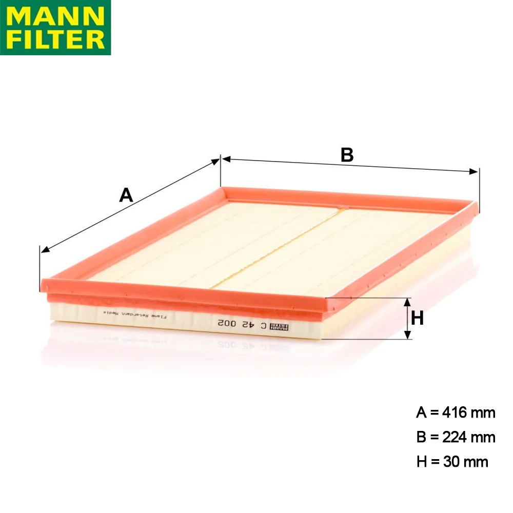 

MANN FILTER C42002 Air Filter To MERCEDES-BENZ V-Klasse Top Moisture Resistance High Filtration With Lignin 651 090 00 51