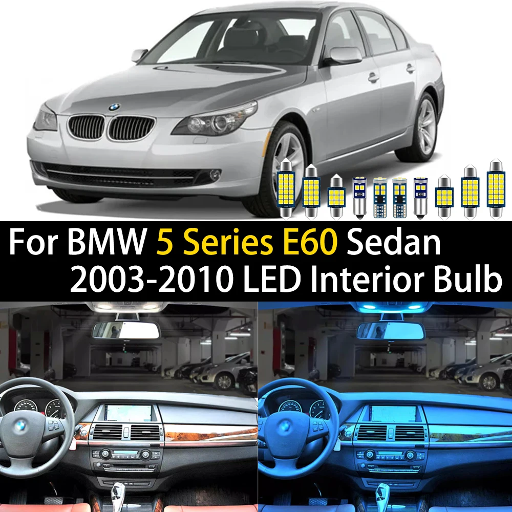 

For BMW 5 Series E60 Sedan 2003 2004 2005 2006 2007 2008 2009 2010 LED Car Interior Light Indoor lamps Lighting Bulb Accessories