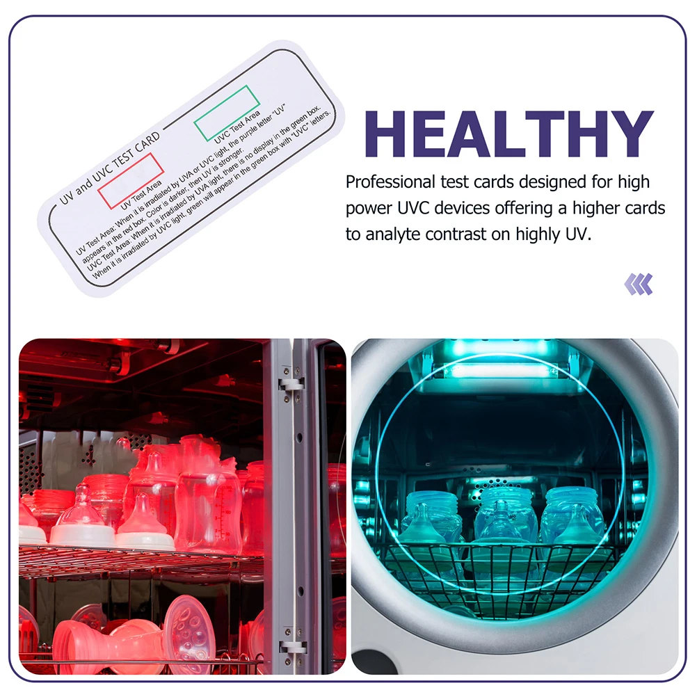 

10pcs Test Cards Uv Testing For Disinfection Boxes Sterilizer Light Uv Indicator Cards Small Test Papers Household