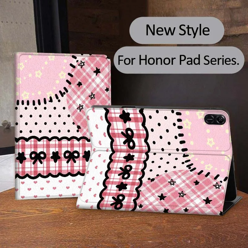 

Lattice Element Pattern For Honor Tab Tablet MagicPad 3 6 7 X8 V7 V8 8 9 X9 X8a X9a 10 Pro Inch 2020 2021 Tablet Case