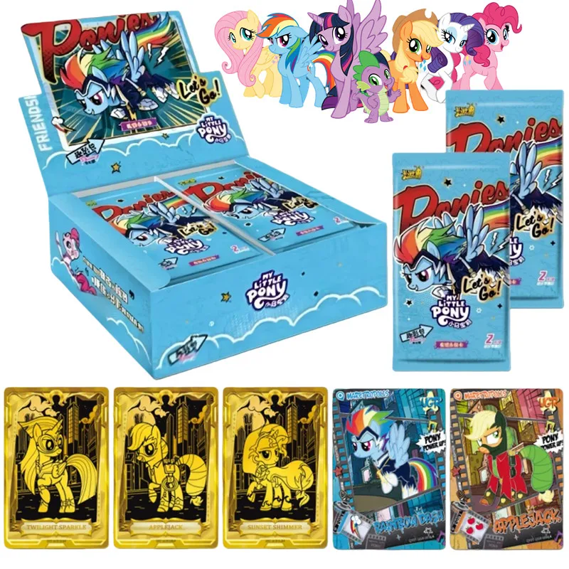 KAYOU Genuine My Little Pony Twilight Sparkle Pinkie Pie Rarity Applejack  Anime Figure Fun Film Game Collectible Cards Toy Gift