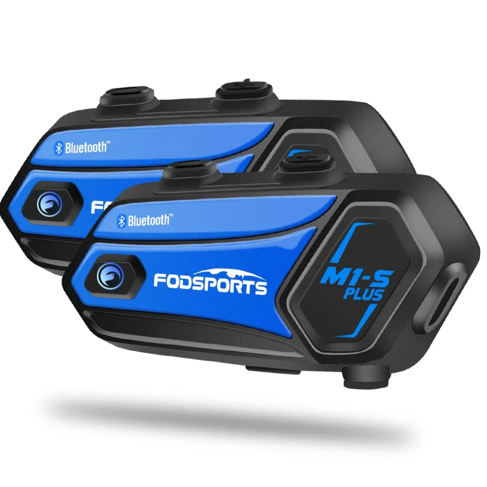 Novo 2 peças fodsports M1-S plus 10riders motocicleta walkie talkie, interfone bluetooth da motocicleta, acessórios da motocicleta fone de ouvido