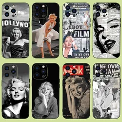 Marilyn Monroe Phone Case For iPhone 15,14,13,12,11 Plus,Pro,Max,XR,XS,X,7,8 Plus,SE,Mini Silicone Soft