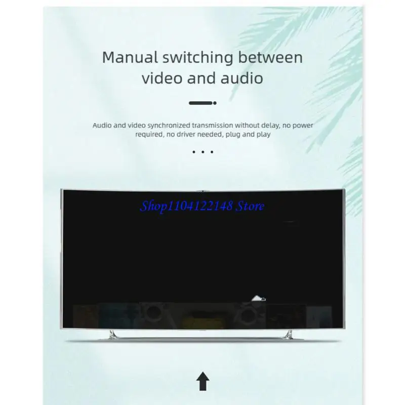 P9FA High Performances 4Way AV Switcher Box Metal Enclosure NoSignal Loss For Home Theater Studio Professional Audios Setup