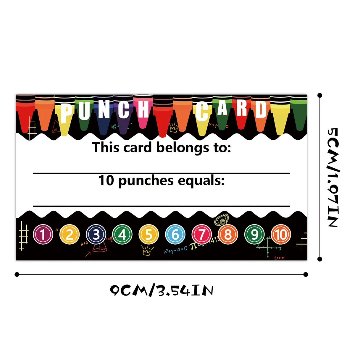 50pcs Embossed Punch Cards,My Reward Cards For Business Classroom Home Behavior,Cool Encouragement Cards for Teachers Students