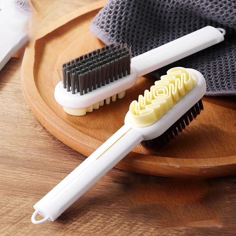 Long Handle Shoe Cleaning Brush Plastic Scrubbing Household Multi-functional Cleaning Tools 2 Sided Washing Brush Accessories