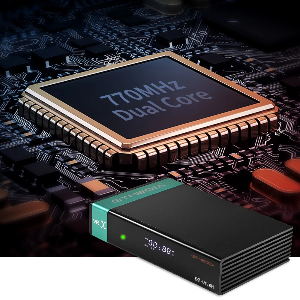 UK GTMEDIA V8X récepteur TV HD Satellite H.265 DVB-S2X/S2/S 1080P intégré 2.4G WIFI Ethernet décodeur DLNA SAT2IP CCAM M3U