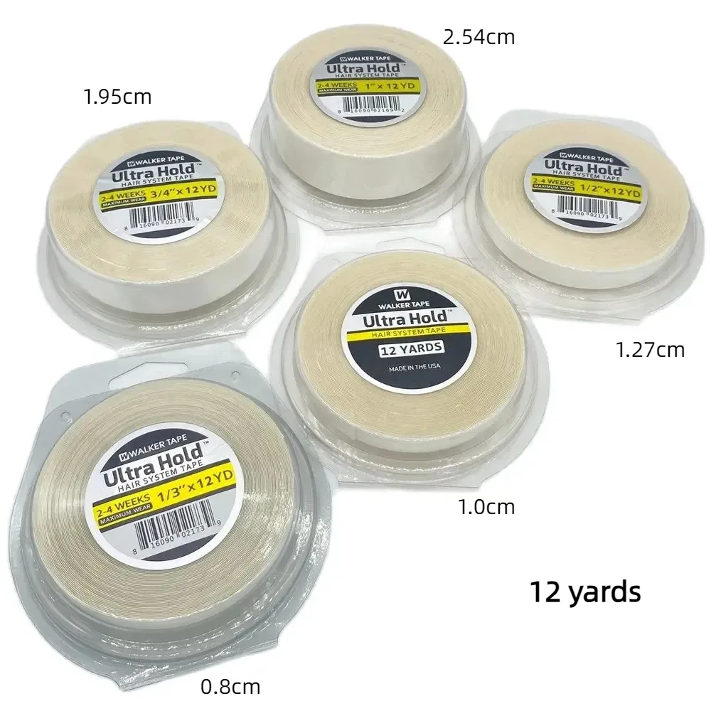 

All with box 0.8/1.0/1.27cm Width 12 yards White Ultra Hold Tape Double side tape lace front tape hair tape wig tape