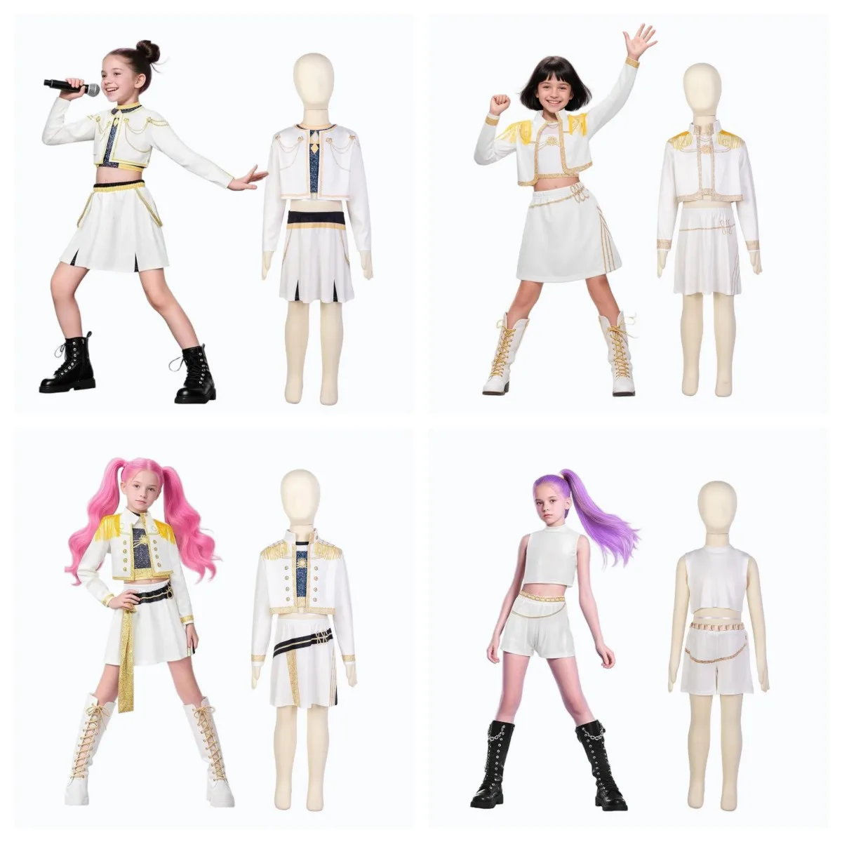 

Хэллоуин Cos Костюм Охотник за Ведьмами Группа K-POP Руми Зои Мира Тот же 3D цифровая печать анимация Cos Костюм