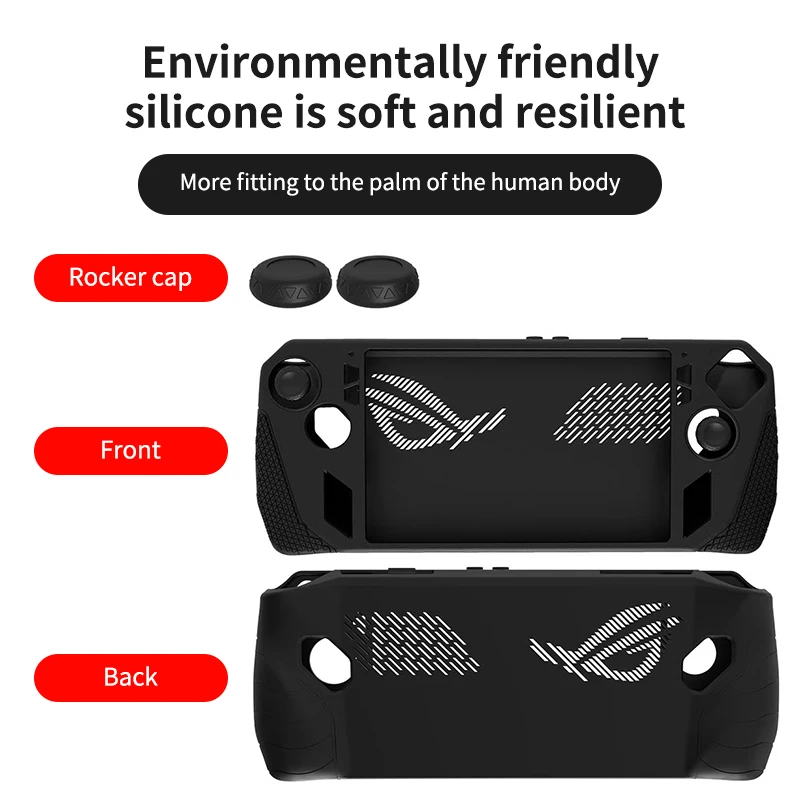 Aolion-funda de silicona suave para consola de juegos ASUS ROG Ally, antiarañazos funda protectora, accesorios de juego