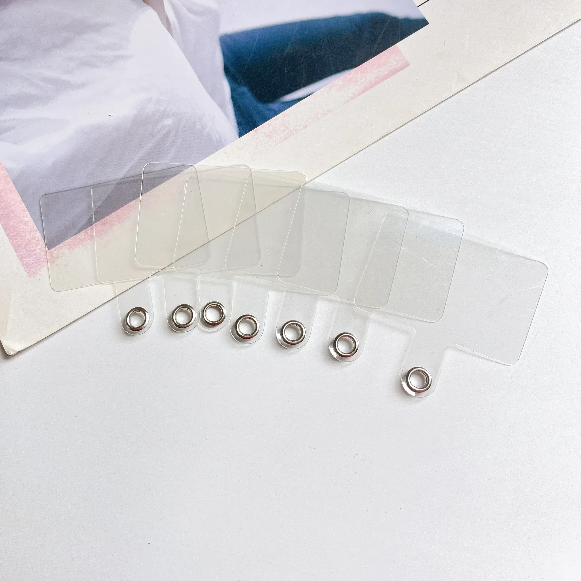 العالمي الهاتف المحمول مكافحة خسر الحبل بطاقة طوقا مشبك شفاف انفصال الحبل طوقا معلقة الحبل مربع التصحيح 1-30 قطعة