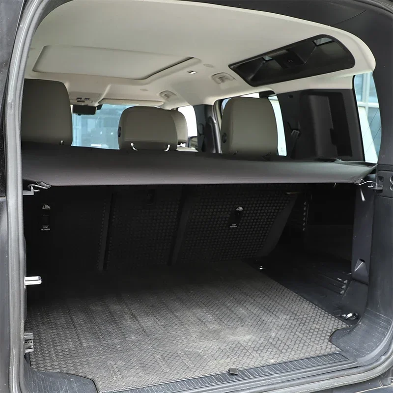 

For Land Rover Defender 110 2020-2024 Health Cloth Black Car Rear Trunk Cargo Luggage Curtain Shelter Cloth Car Accessories