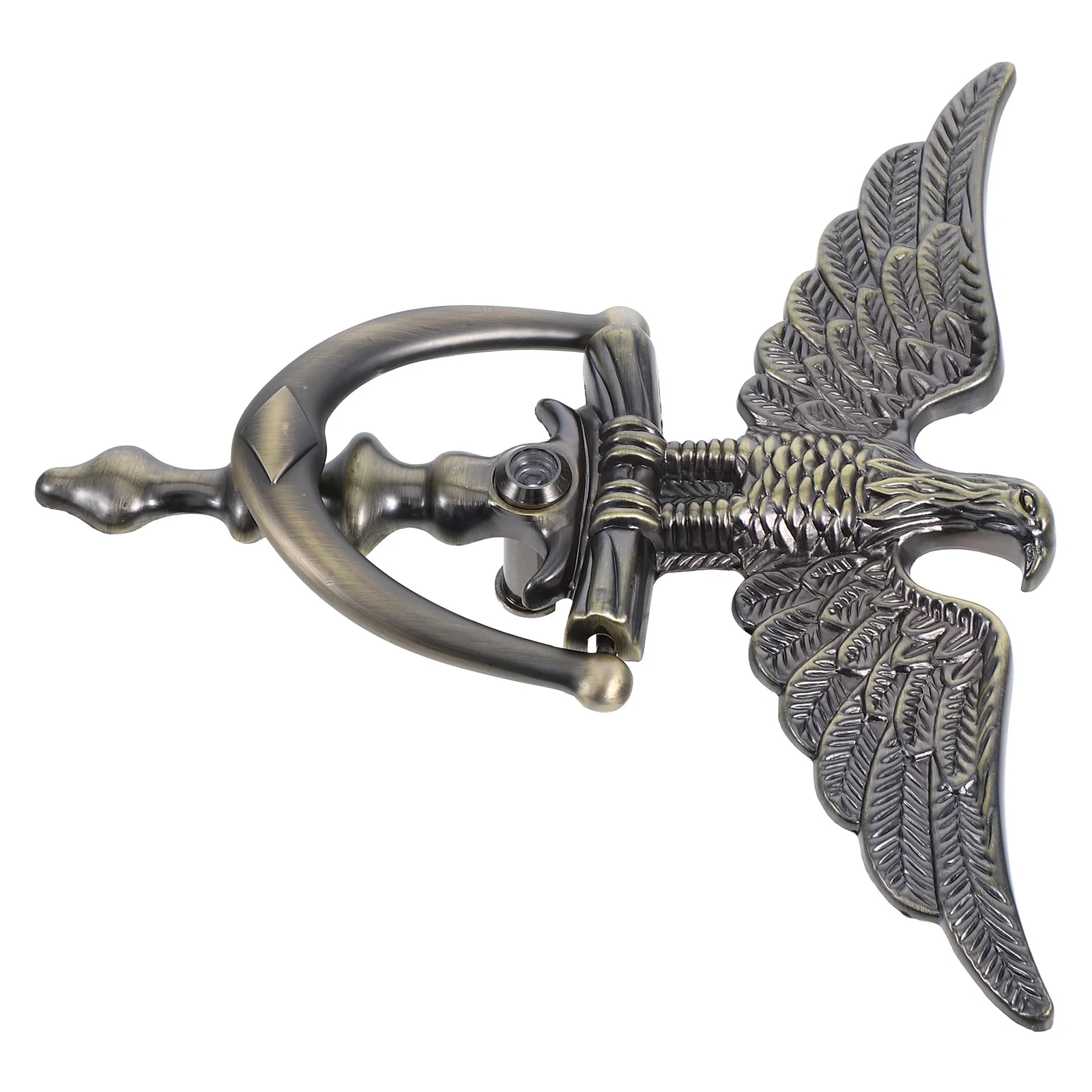 

European Style Eagle Head Door Knocker Rustproof Zinc Alloy Finish Front Door Knocker for Home Security and Decorative
