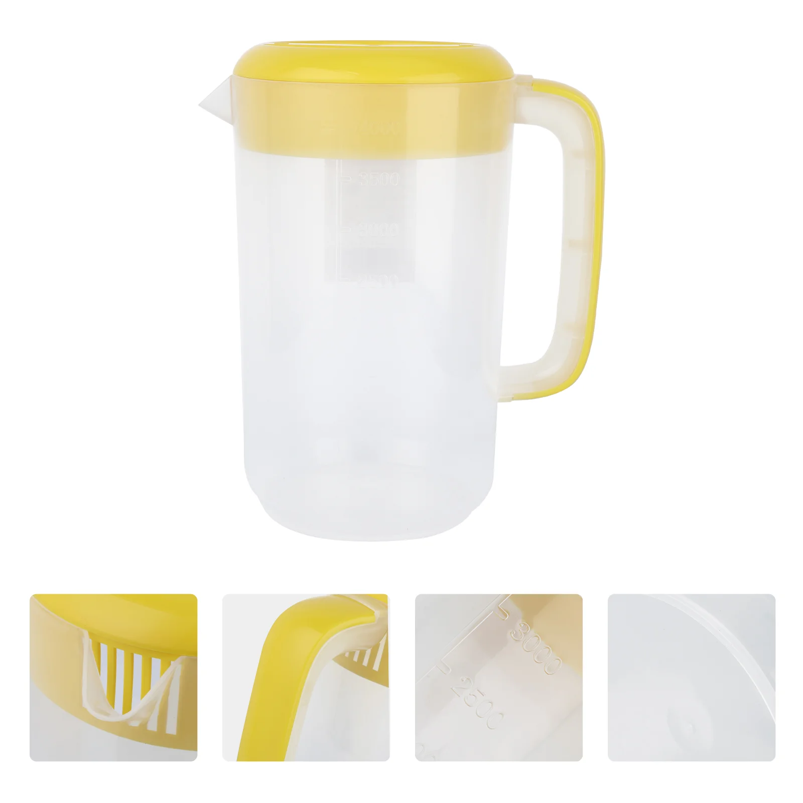 

Cold Water Bottle Clear Plastic Pitcher Teapot with Lid Juice Containers Beverage Iced Household Home