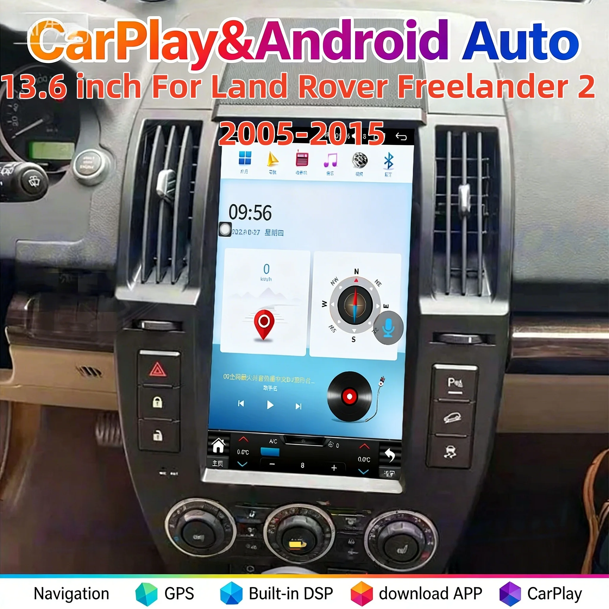 

Multimedia Android Receiver Auto Player For Land Rover Freelander 2 2005-2015 Radio CarPlay Bluetooth Touch Screen Head unit