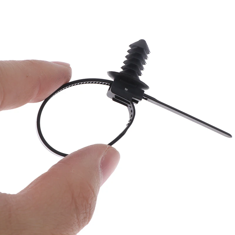 M6เกลียวถอดออกได้ M8ไนลอนมีรู M10พลาสติกยานพาหนะมอเตอร์ไซค์สายผูกยึดรถคลิปยึดอุปกรณ์ยึดแบบกดตัวยึดอัตโนมัติ!