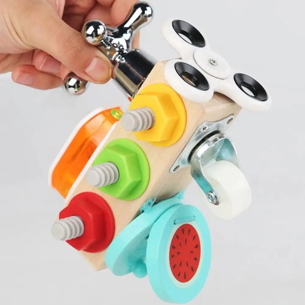 

Montessori Busy Nut Combination Hand Grasping Switch Function Toddler Busy Board Early Learning Hands-on Training Lock Box