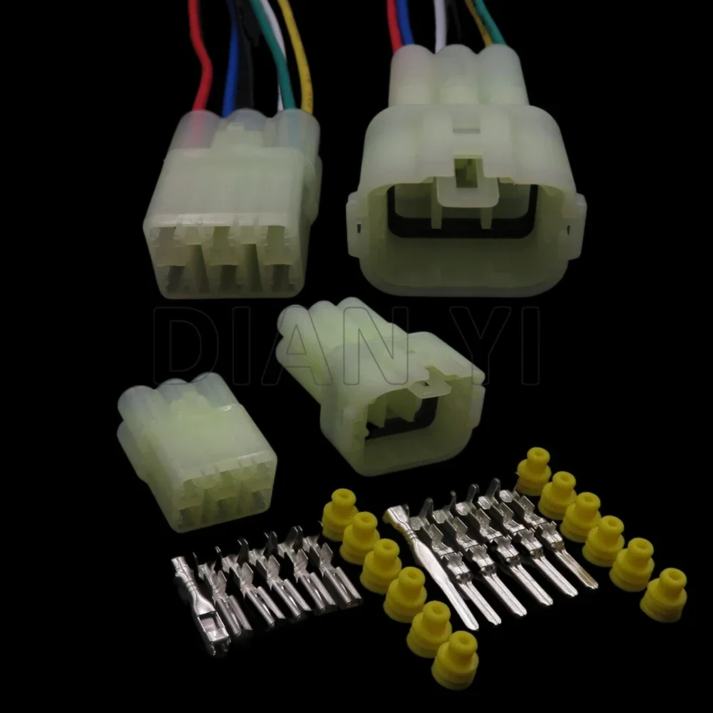 1 Set 6 Way Automobile Accessories AC Assembly Car Oxygen Sensor Wiring Terminal Connector 6180-6181 6189-6171 Auto Socket