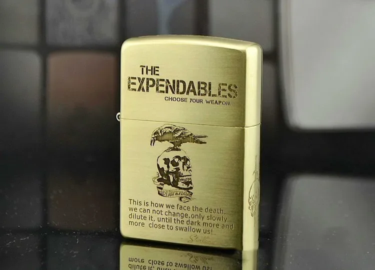 Zippo 담금질 앤티크 실버 라이터, 5 면 양각 라이터, 상자 내 방풍 컬렉션