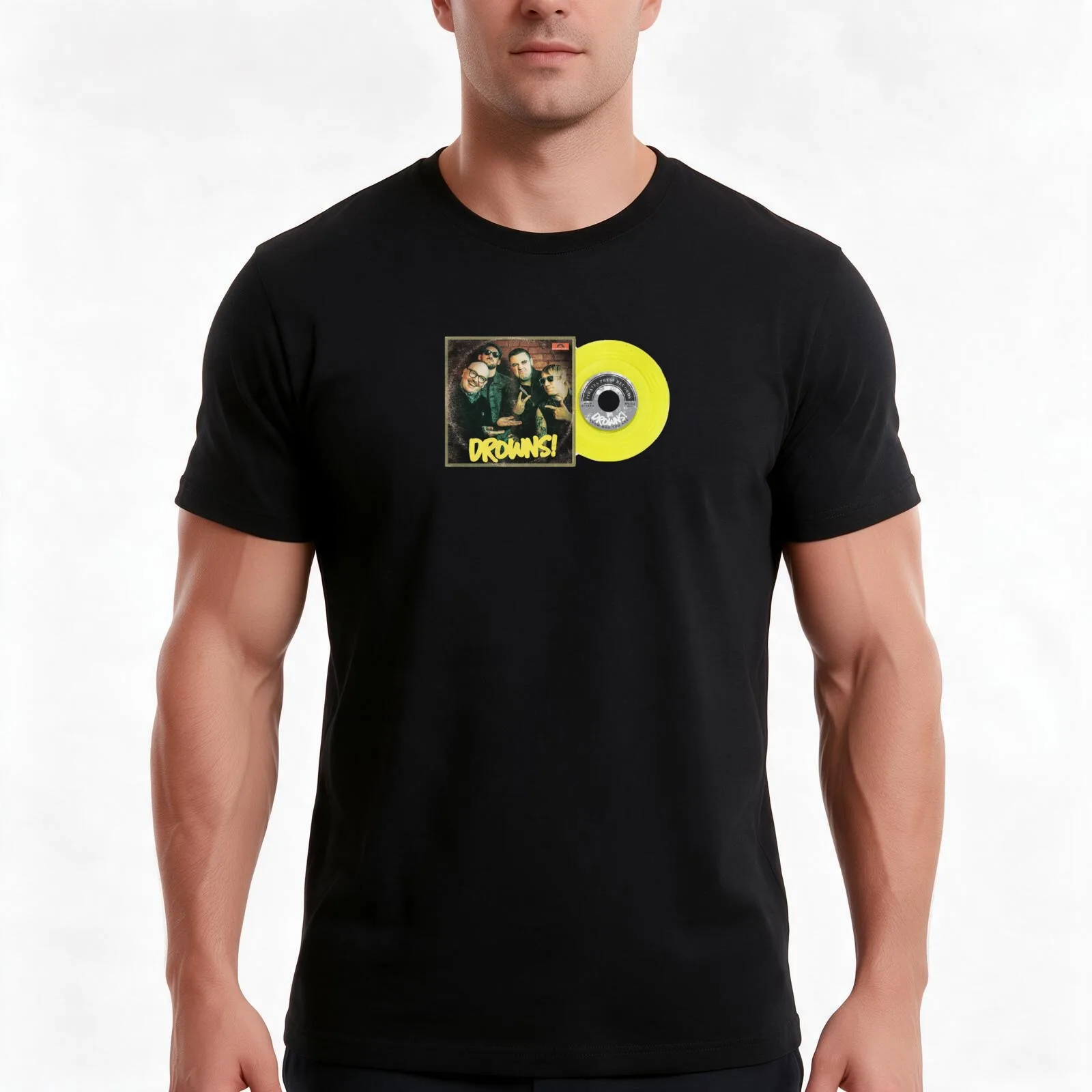 Drowns records T-Shirt Summer Casual Cotton Tee Oversized Streetwear Tops Vintage Graphic Print Loose Fit Short Sleeve