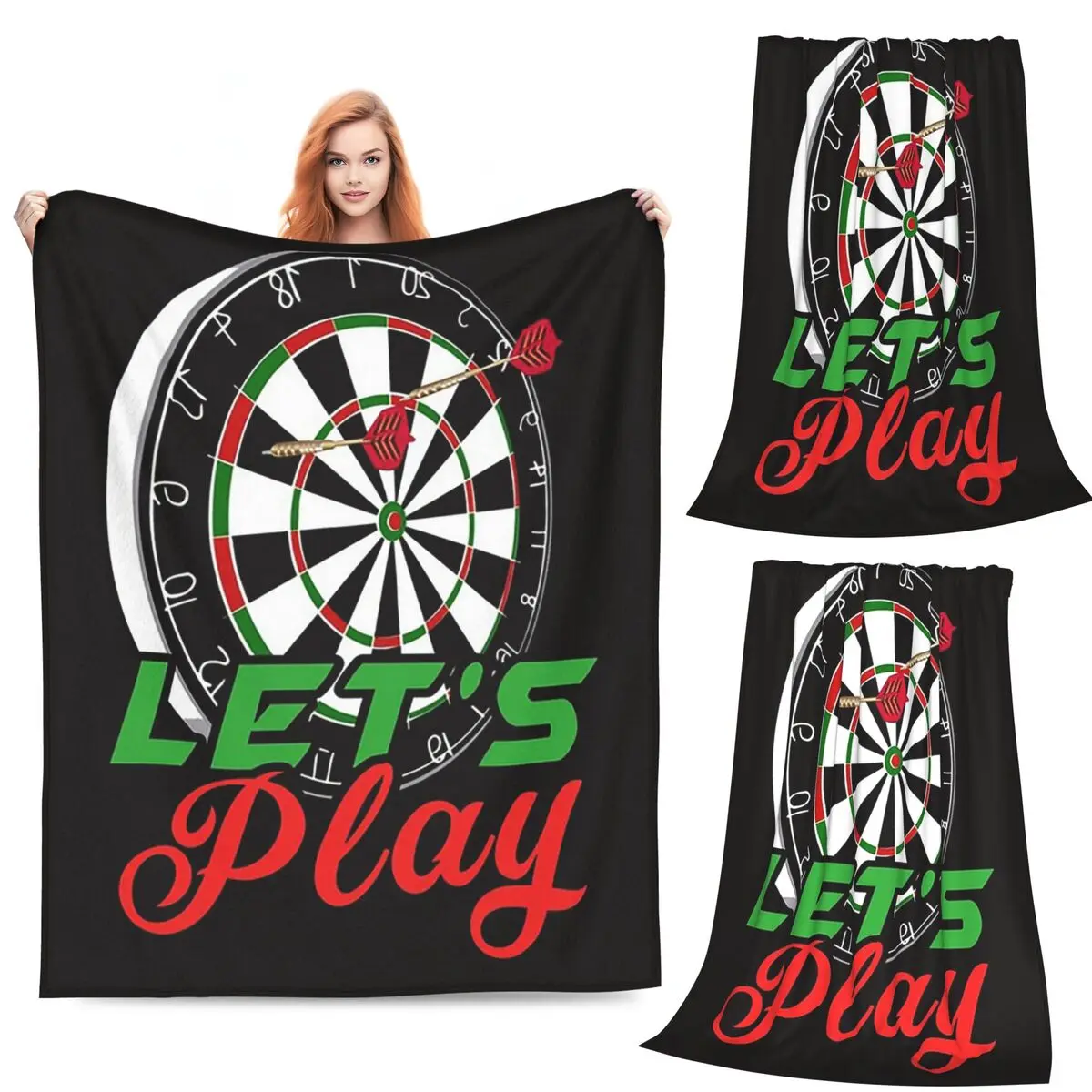 

Lets Play Darts Target Bullseye со стрелками, фланелевое одеяло для дивана, многофункциональное одеяло для дома, уличные пледы, покрывало, одеяло