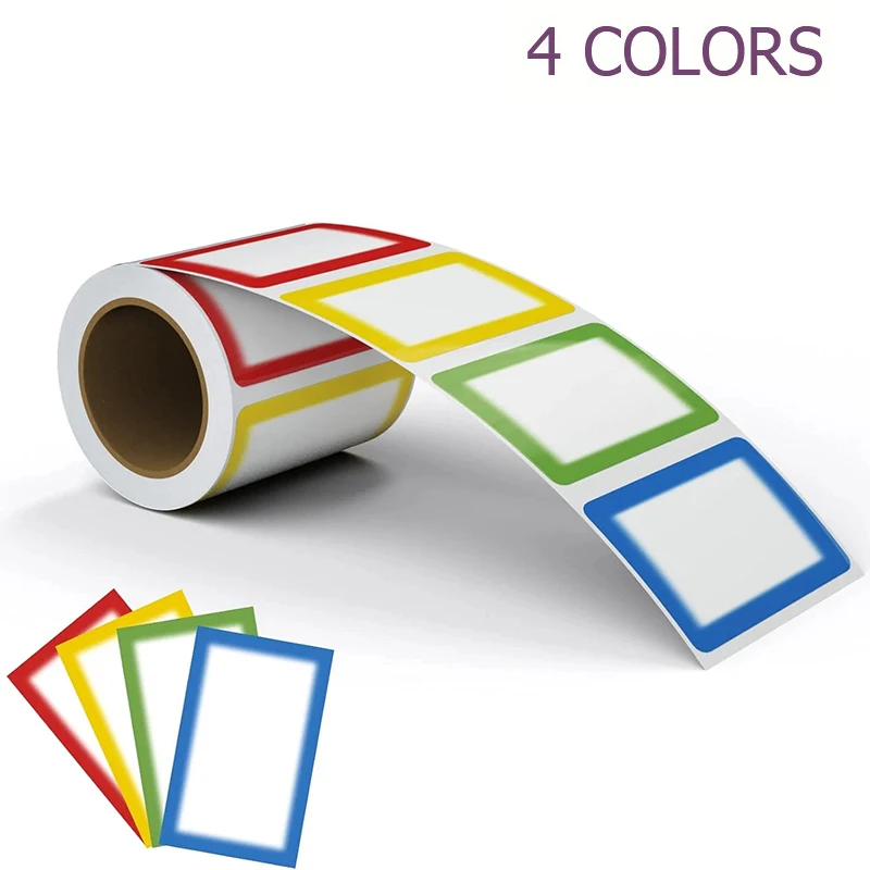 

250 шт. разноцветных самоклеящихся больших этикеток с пустыми клейкими стикерами для заметок, именных этикеток, рукописных этикеток, школьные принадлежности