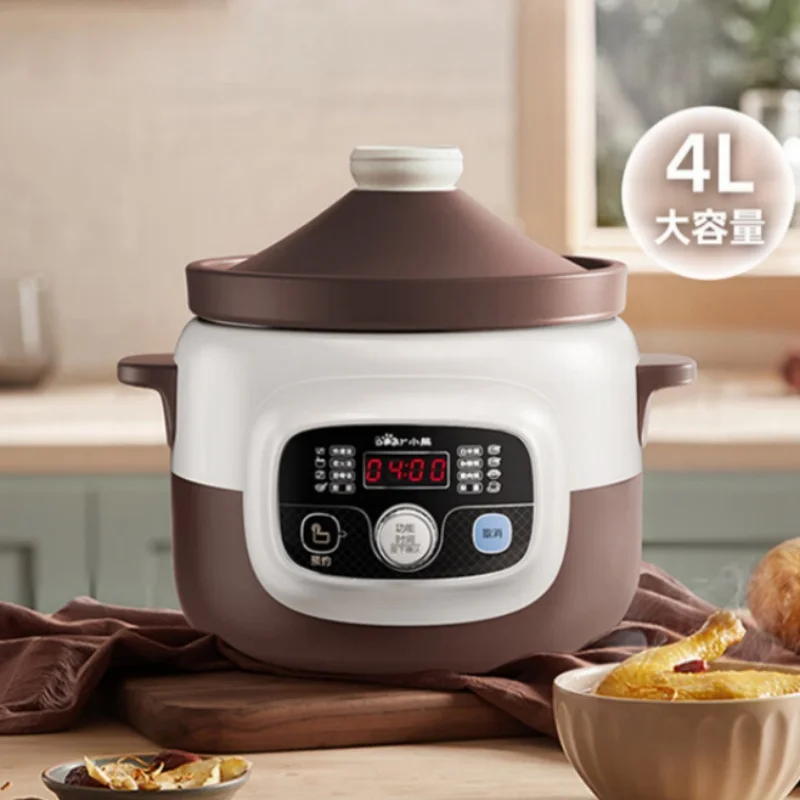 

4L Electric Ceramic Soup Pot with Big Capacity for Stew and Porridge DDG-D40B1 220V