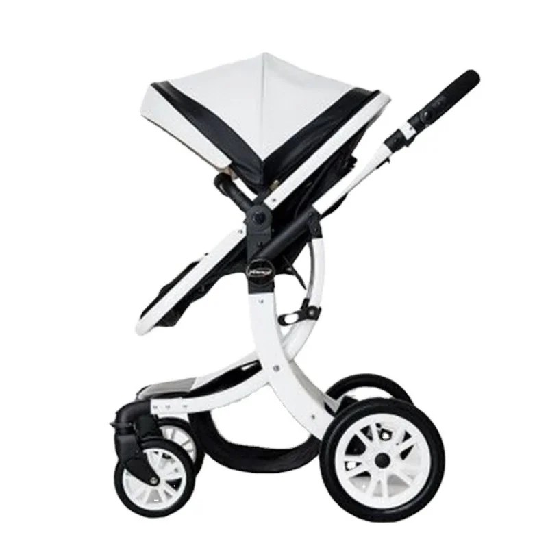 Baby Stroller Can Sit Reclining High Landscape Folding Shock Absorber Light Newborn Baby Child Stroller New X-type Frame Increas