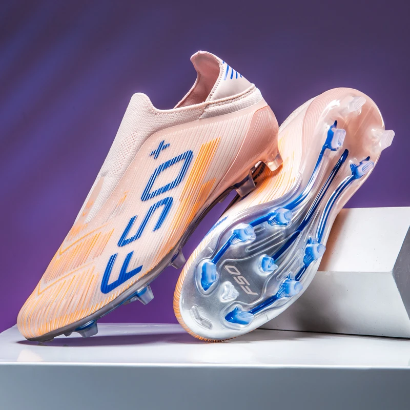 

Футбольные бутсы F50Pro без шнурков для мужчин и мальчиков, тренировочные, нескользящие, для газона, TF/FG, футбольные кроссовки Chuteira Campo, размеры 35-45