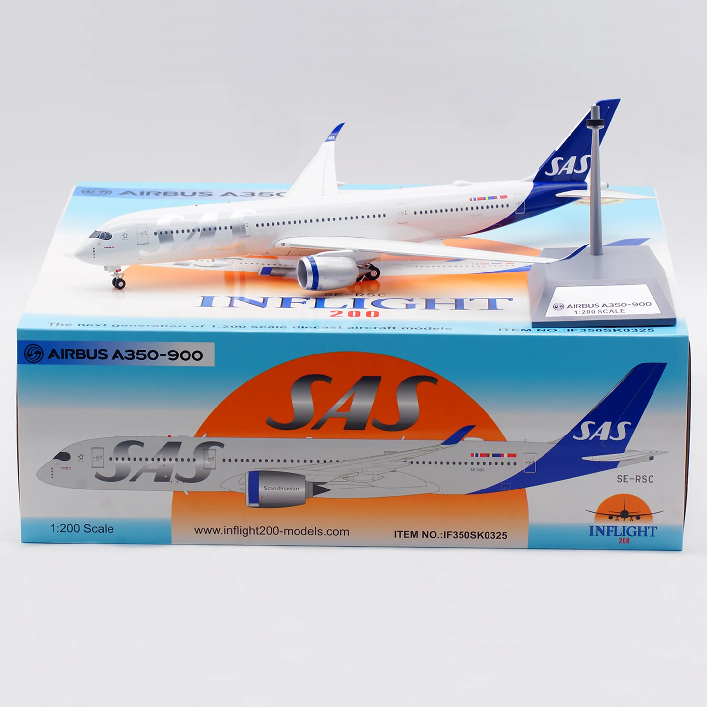 

IF350SK0325 Alloy Collectible Plane Gift INFLIGHT 1:200 SAS Scandinavian Airlines Airbus A350-900 Diecast Aircraft Model SE-RSC