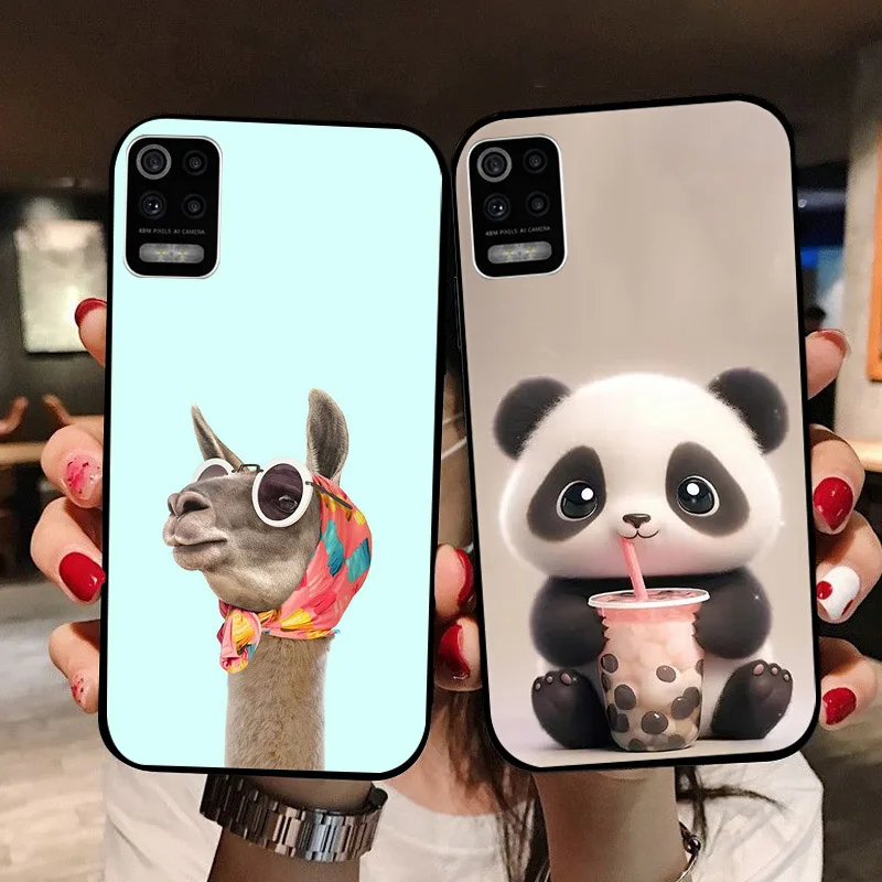 ل LG K52 Q52 K62 2020 جراب هاتف Stylo6 K71 جميل الباندا الكرتون اللوحة لينة سيليكون كوكه ل LG Stylo 6 K71 غطاء الوفير #3