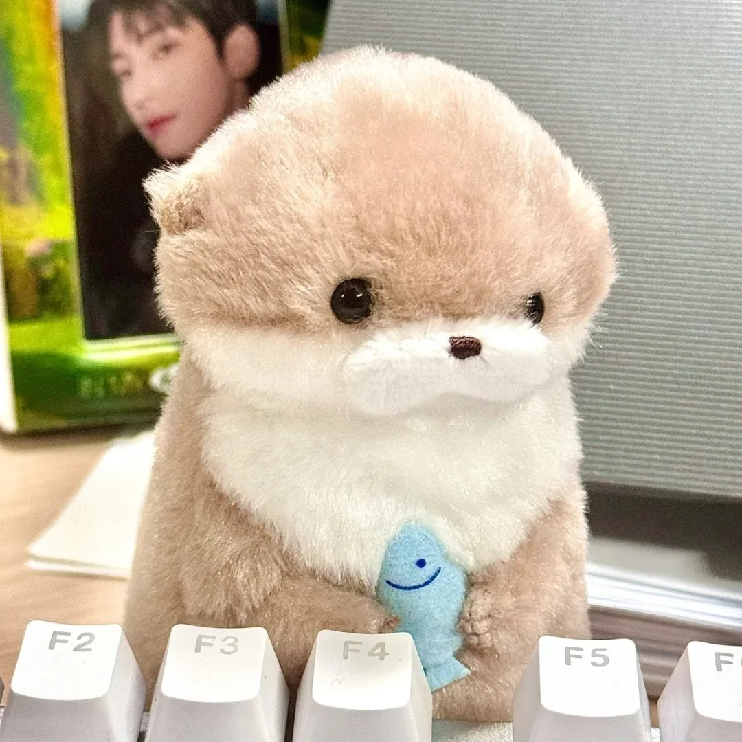Cute Otte Fish Plush Animal Keychain Cartoon Otter Doll Backpack Wallet Accessories Creative Gifts