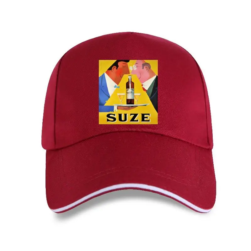 new cap hat  Suze (artist Mayer) Switzerland c. 1955 - Vintage Advertisement 61933 (Black Baseball Cap Small)