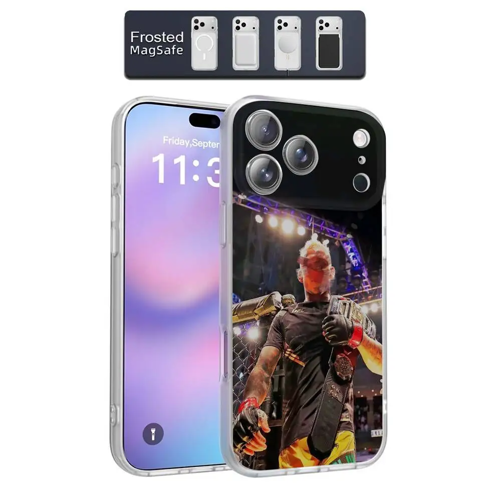 البرازيل البرازيلي C-Charles Oliveira جراب هاتف آيفون 17,16,15,14,13,12,11,Pro,Max,Plus,E,Air,Mini Magsafe متجمد #2