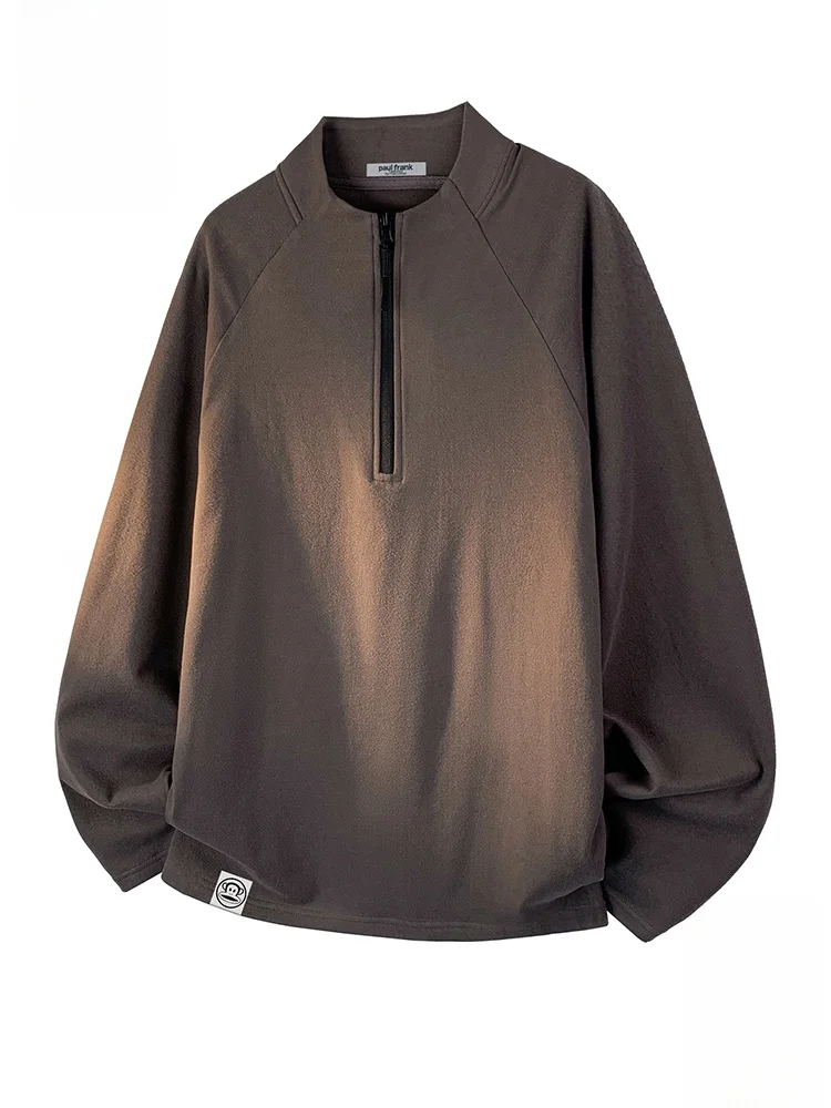 

Мужская свободная повседневная спортивная толстовка Paul Frank с двусторонним принтом, на молнии, с длинным рукавом, удобная осенняя кофта с животным узором