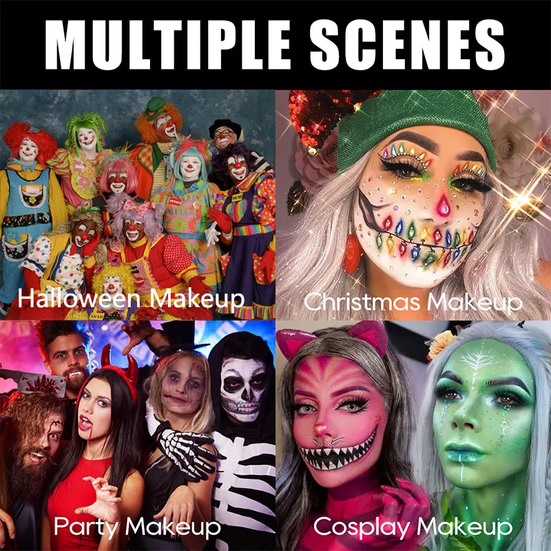 鮮やかなフェイシャルペイントスティック1本 – 高い色素沈着、メイクを簡単に除去でき、積み重ね可能、長持ち、イースターメイクに最適