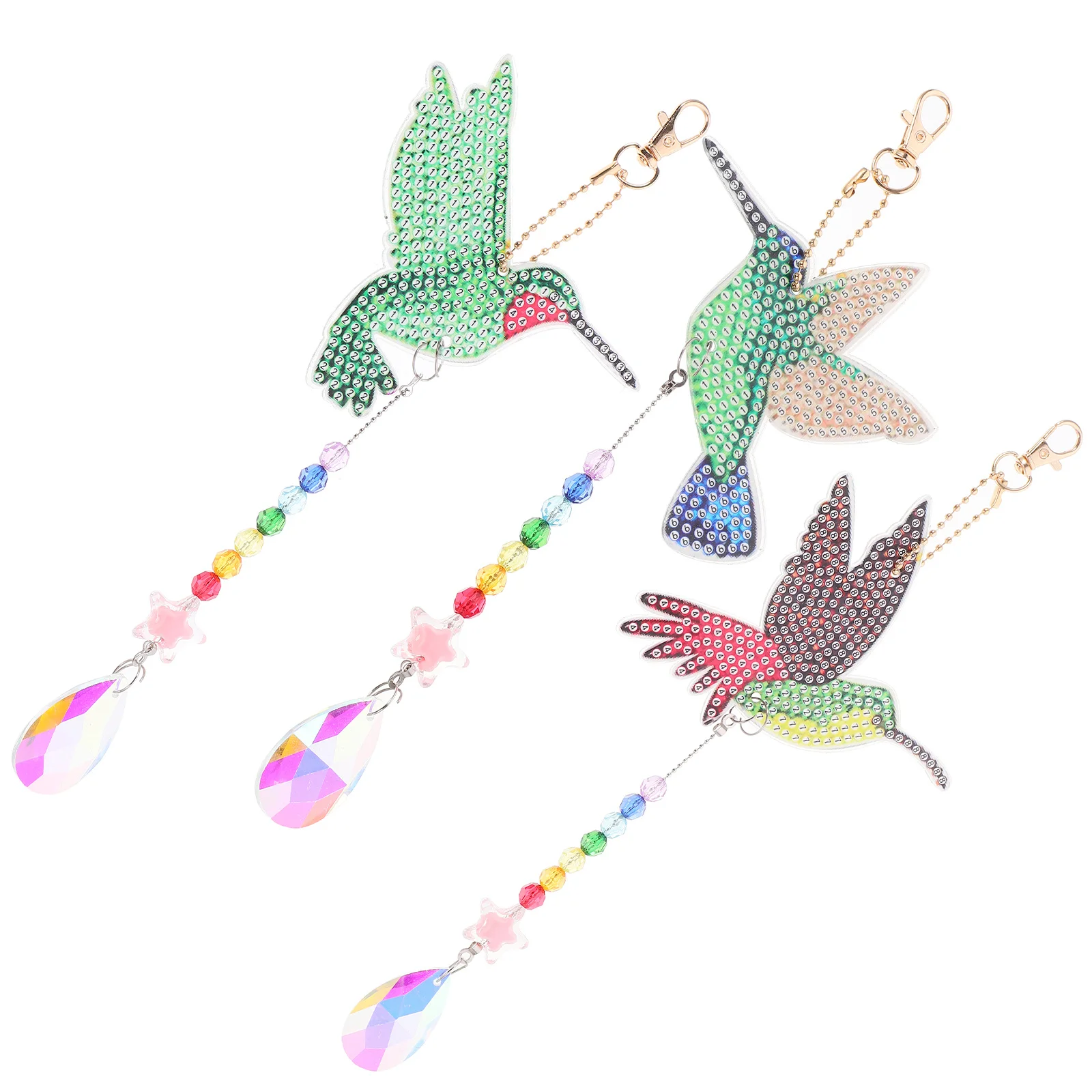 

1 set 1 Set Diy Sun Catcher Pendant Artware Kit Unfinished Bird Drawing Ornament For Home Decor Hanging Garden Porch Courtyard
